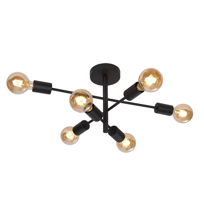 ITALUX Atlantico Wisząca E27 6x20W Czarny PNC-5679-6-BL