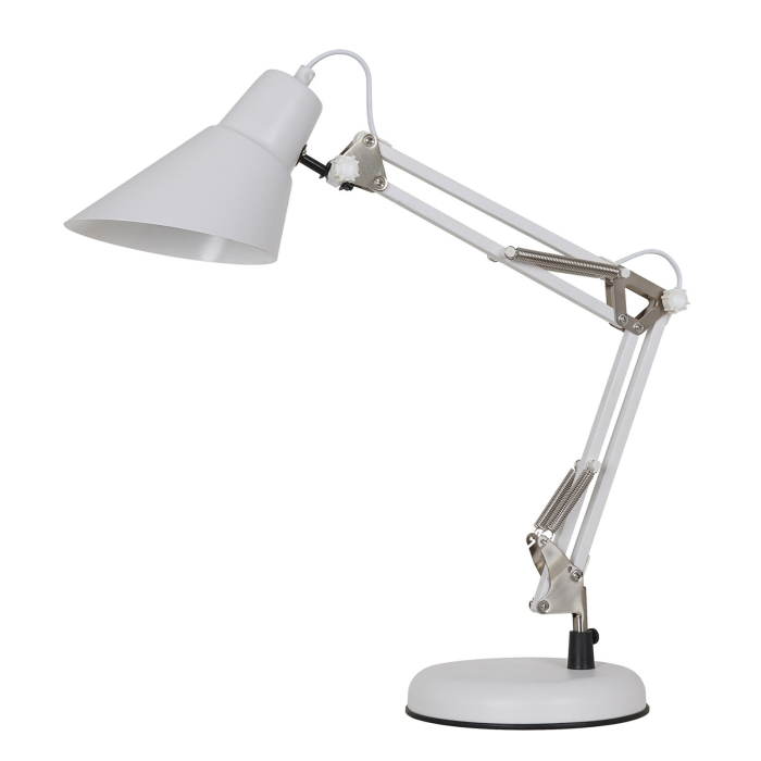 ITALUX Jason Biurkowa E27 1x40W Biały/Nikiel MT-HN2041 WH+S.NICK