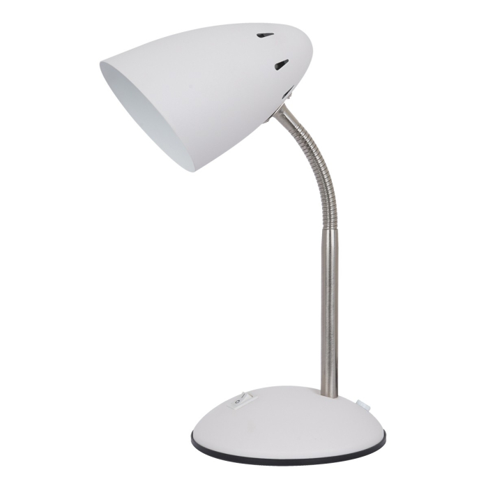 ITALUX Cosmic Biurkowa E27 1x60W Biały/Nikiel MT-HN2013-WH+S.NICK