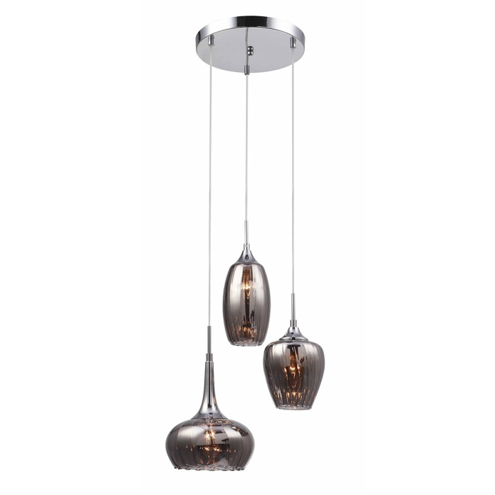 ITALUX Marano Wisząca E14 3x40W Chrom/Dymiony MDM2289/3A
