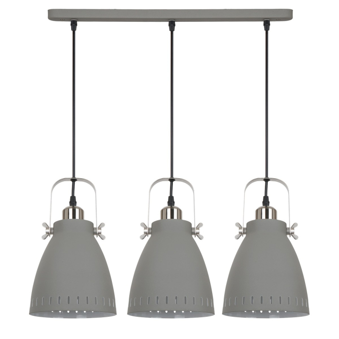 ITALUX Franklin Wisząca E27 3x60W Szary MD-HN8026S-3-GR+S.NICK