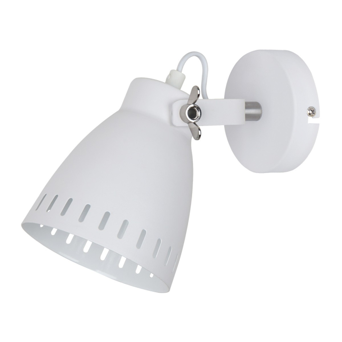 ITALUX Franklin Kinkiet E27 1x60W Biały/Nikiel MB-HN5050-1-WH+S.NICK