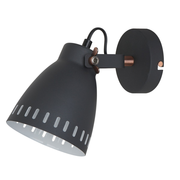 ITALUX Franklin Kinkiet E27 1x60W Grafitowy/Czerwony MB-HN5050-1-B+RC