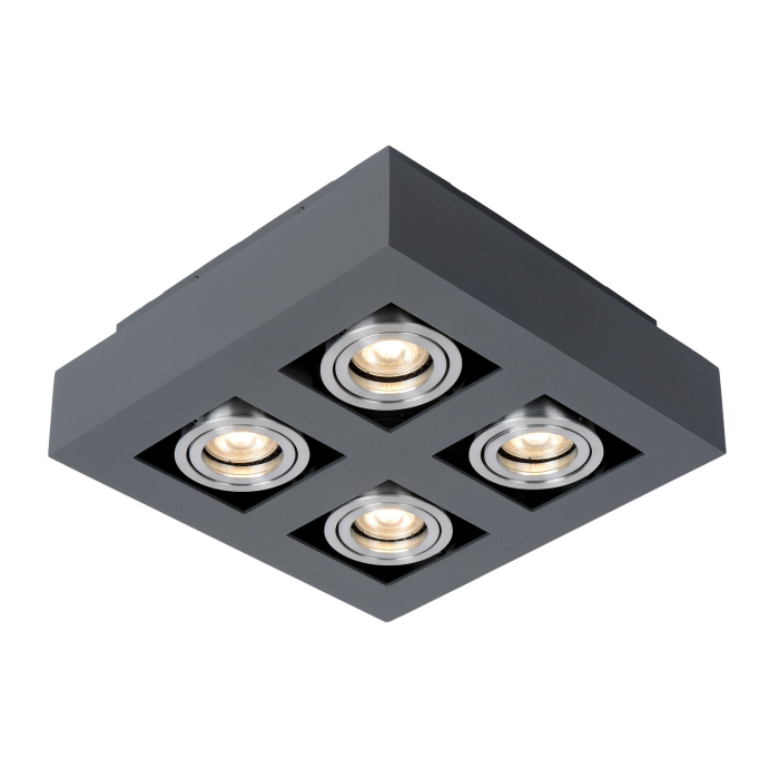 ITALUX Casemiro Natynkowa GU10 4x50W Czarny/Aluminium IT8002S4-BK/AL
