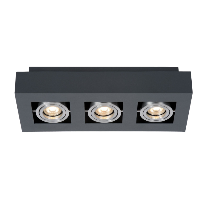 ITALUX Casemiro Natynkowa GU10 3x50W Czarny/Aluminium IT8002S3-BK/AL