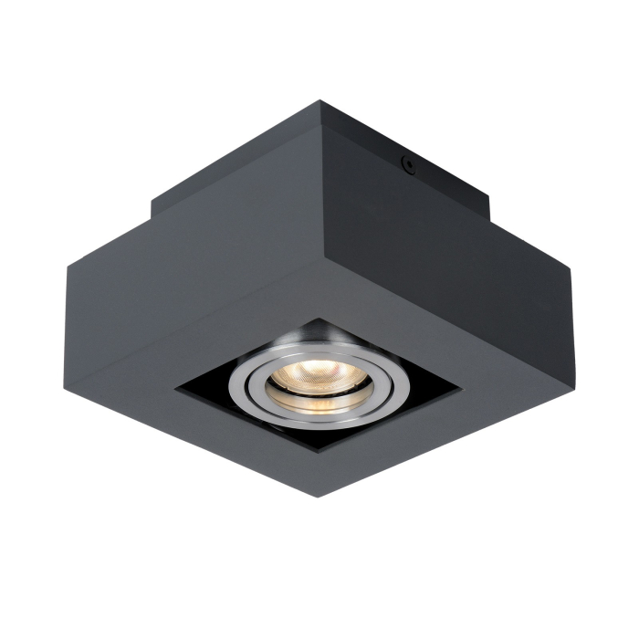 ITALUX Casemiro Natynkowa GU10 1x50W Czarny/Aluminium IT8002S1-BK/AL
