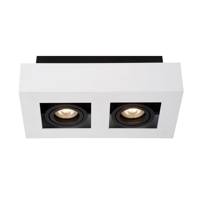 ITALUX Casemiro Natynkowa GU10 2x50W Biały/Czarny IT8001S2-WH/BK