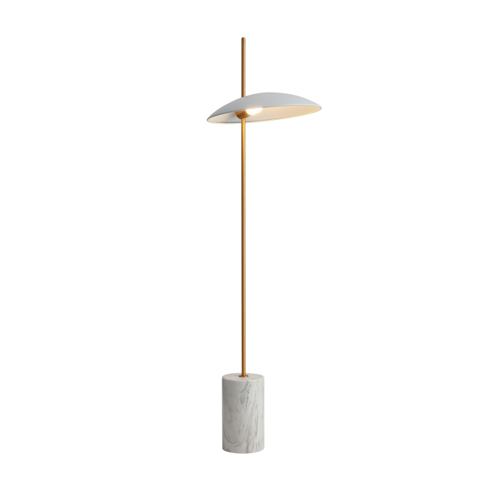ITALUX Vilai Stojąca LED zintegrowany 4W 3000K 400lm Biały/Złoty/Marmurowy FL-203342-1-WH