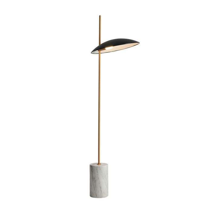 ITALUX Vilai Stojąca LED zintegrowany 4W 3000K 400lm Czarny/Złoty/Marmurowy FL-203342-1-BL