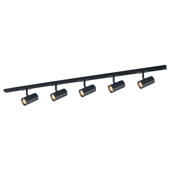 ITALUX Marvi TR Fredrik Szynoprzewody Zestaw GU10 5x35W Czarny 920221-5-BL-SET