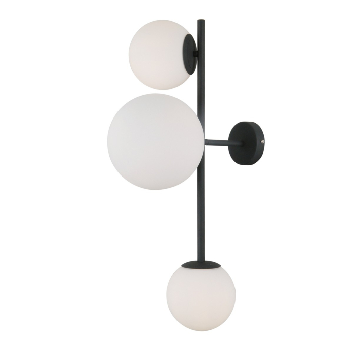 ITALUX Vailante Kinkiet E27+E14 3x5W Czarny WL-31221-3A-SBL