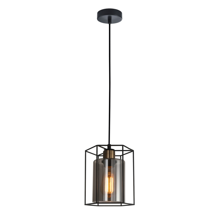 ITALUX Kalula Wisząca E27 1x40W Czarny PND-78901-1-BK+SG