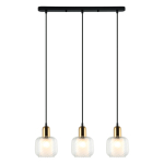 ITALUX Lamezia Wisząca E27 3x40W Brązowy/Czarny PND-67594-3-BRO+CL