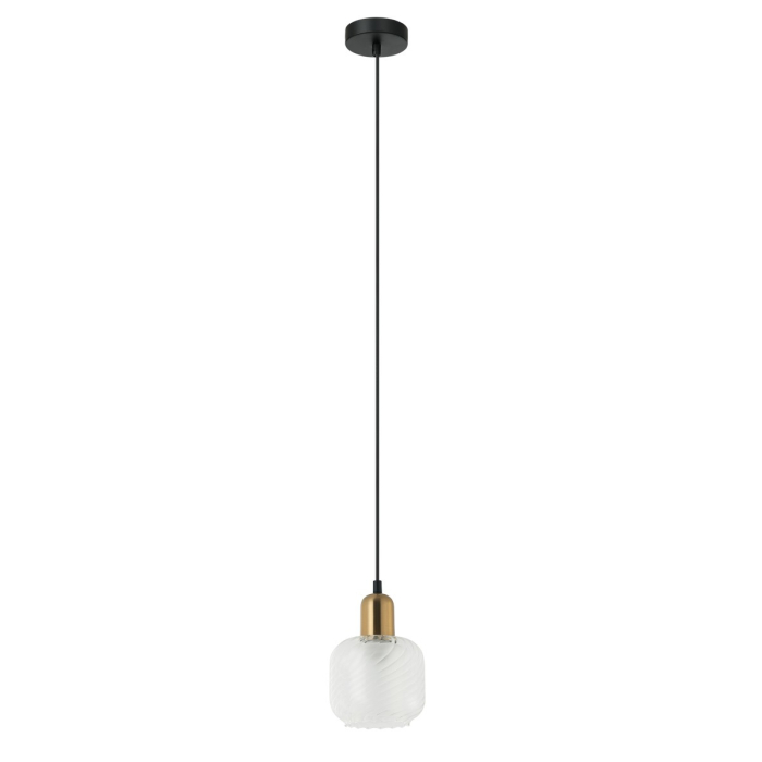 ITALUX Lamezia Wisząca E27 1x40W Brązowy/Czarny PND-67594-1-BRO+CL
