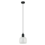 ITALUX Lamezia Wisząca E27 1x40W Czarny PND-67594-1-BK+CL