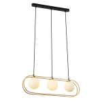 ITALUX Grosetta Wisząca G9 3x25W Złoty/Czarny PND-53423-3-GD