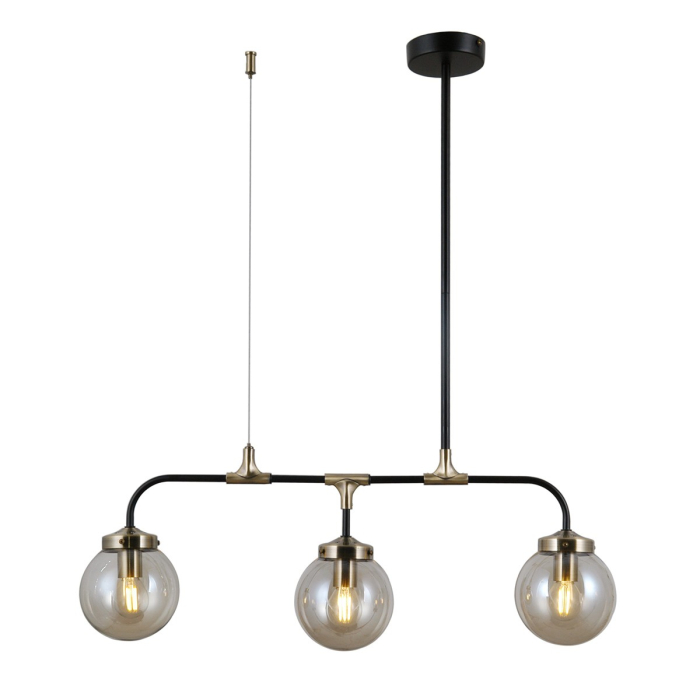 ITALUX Valpena Wisząca E14 3x5W Czarny/Brązowy PND-48882-3
