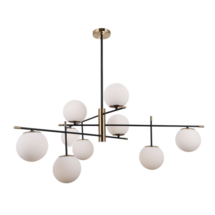ITALUX Stelia Wisząca E14 9x5W Czarny/Brązowy PND-43660-9
