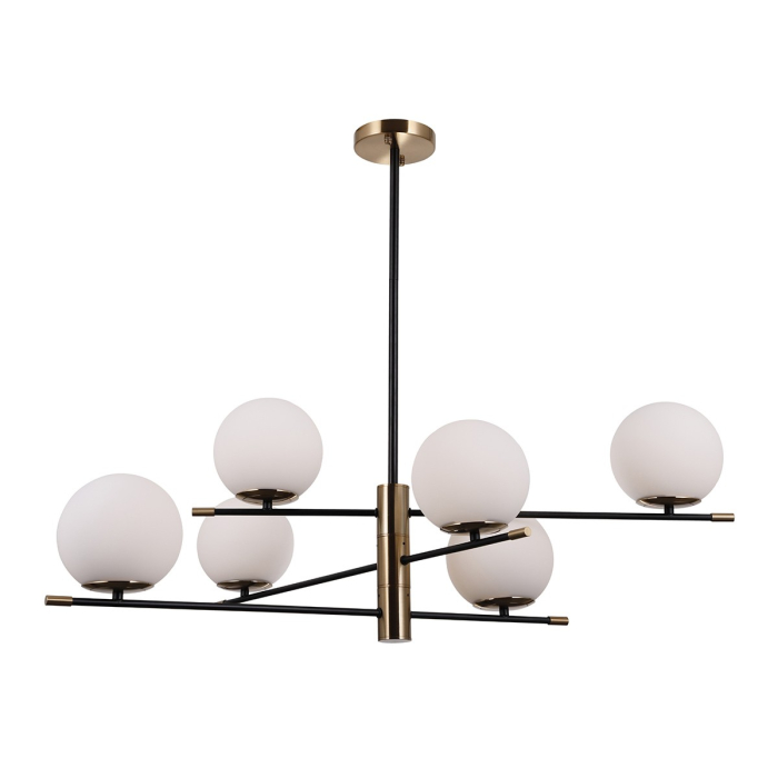 ITALUX Stelia Wisząca E14 6x5W Czarny/Brązowy PND-43660-6