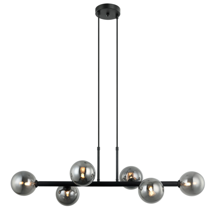 ITALUX Olbia Wisząca G9 6x25W Czarny PND-38679-6-BK+SG