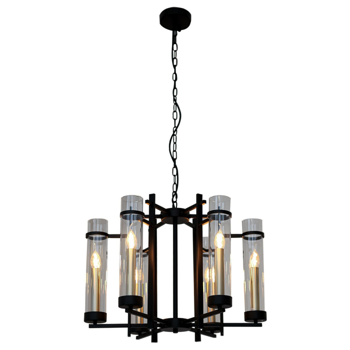 ITALUX Aspen Wisząca E14 6x40W Czarny PND-31186-6A-BL