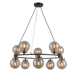 ITALUX Galvez Wisząca E14 10x5W Czarny/Brązowy PND-28622-10A