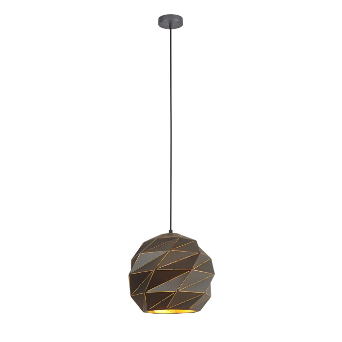 ITALUX Palermo Wisząca E27 1x40W Antracytowy PND-2424-1L-GR+GD
