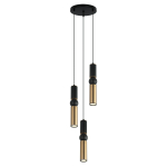 ITALUX Isidora Wisząca GU10 3x25W Czarny/Brązowy PND-14290-3-BK-BRO