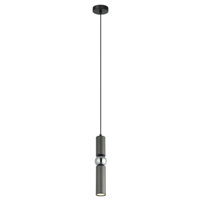 ITALUX Isidora Wisząca GU10 1x25W Czarny/Szary/Chrom PND-14290-1-GR