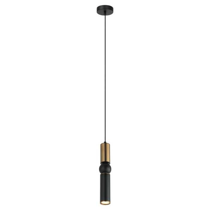 ITALUX Isidora Wisząca GU10 1x25W Czarny/Brązowy PND-14290-1-BRO-BK