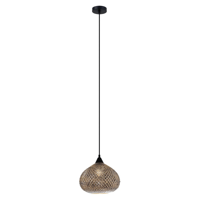 ITALUX Lorean Wisząca E27 1x60W Chrom/Czarny MDM-3330/1 BK+SL