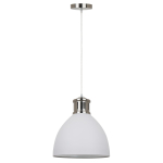 ITALUX Lola Wisząca E27 1x60W Biały/Nikiel MD-HN8100-WH+S.NICK