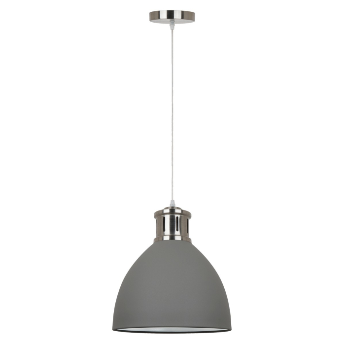 ITALUX Lola Wisząca E27 1x60W Szary/Nikiel MD-HN8100-GR+S.NICK