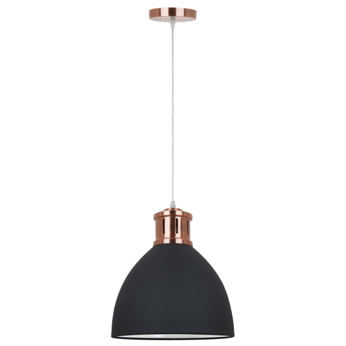 ITALUX Lola Wisząca E27 1x60W Grafitowy/Czerwony MD-HN8100-BK+RC
