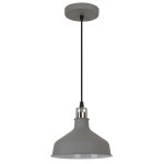 ITALUX Hooper Wisząca E27 1x60W Szary/Nikiel MD-HN8049M-GR+S.NICK