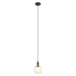 ITALUX Lamezia Wisząca E27 1x40W Brązowy/Czarny PND-67594-1-BRO+CL