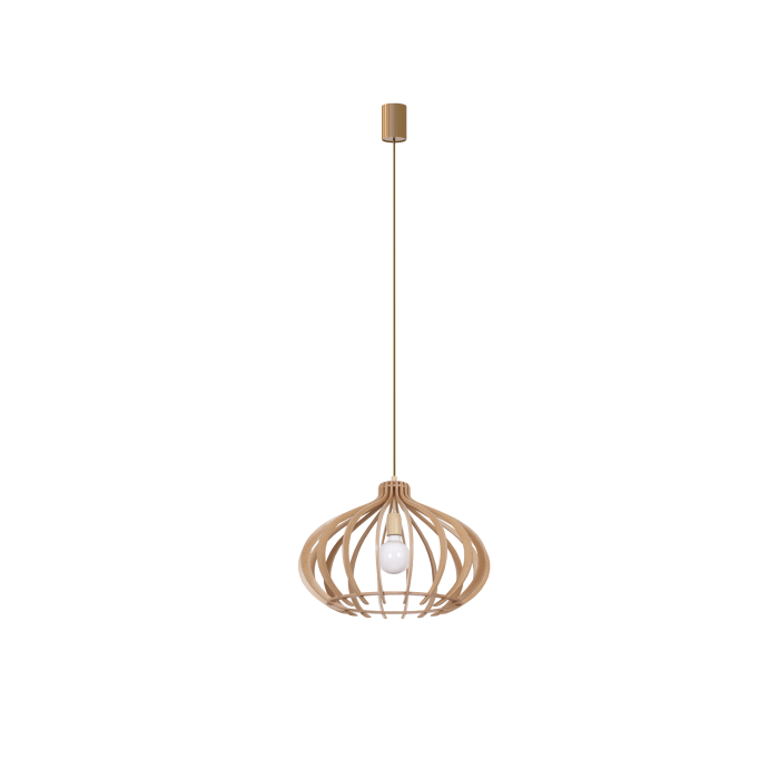 Nowodvorski IKA D Sufitowa Wisząca Max moc 60W E27  Naturalne drewno 4174