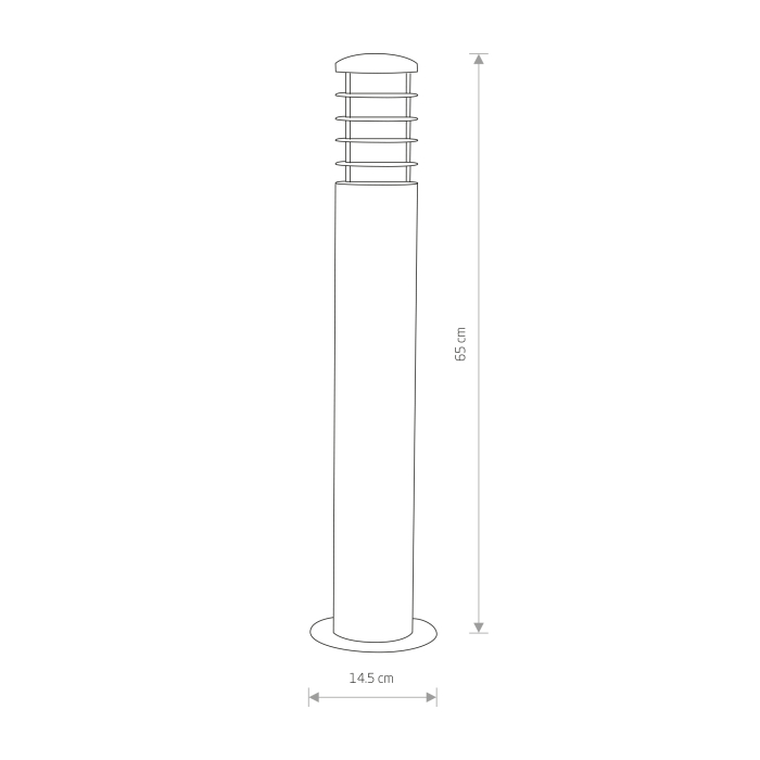 Nowodvorski HORN Zewnętrzna Słupek Max moc 1x20W E27 IP44 Brąz 4906