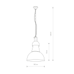 Nowodvorski HIGH-BAY Sufitowa Wisząca Max moc 1x60W E27  Czarny 5067