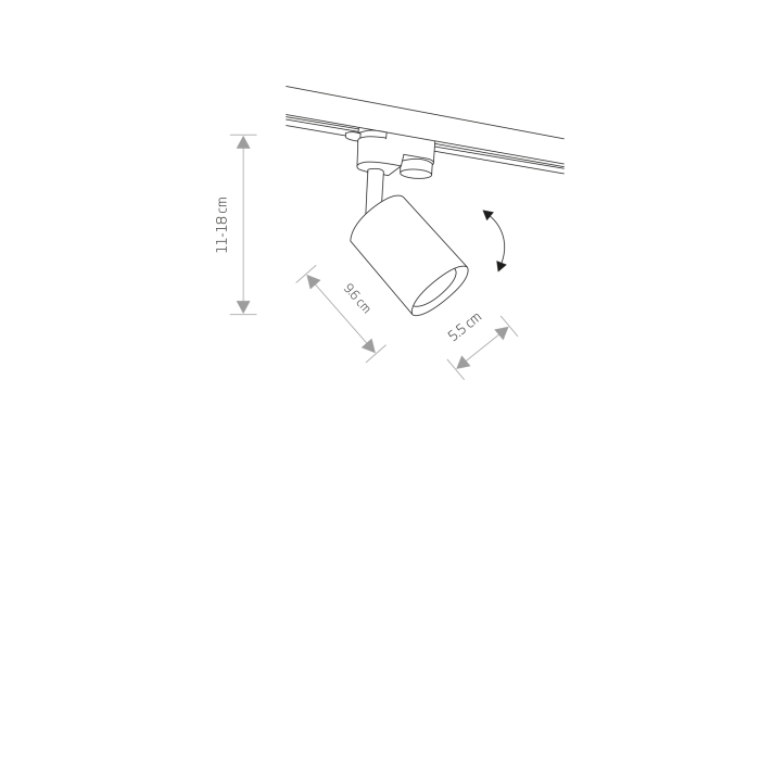 Nowodvorski PROFILE EYE SPOT System konfigurowalny System PROFILE Oprawa Max moc 10W only LED GU10  Mosiądz 7857