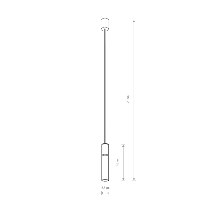 Nowodvorski CYLINDER L Sufitowa Wisząca Max moc 10W only LED GU10  Transparentny 7864