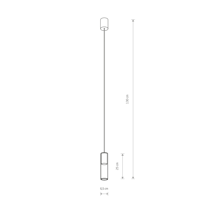 Nowodvorski CYLINDER M Sufitowa Wisząca Max moc 10W only LED GU10  Transparentny 7865