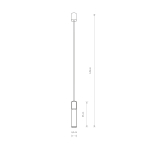Nowodvorski CYLINDER L Sufitowa Wisząca Max moc 10W only LED GU10  Transparentny 7867