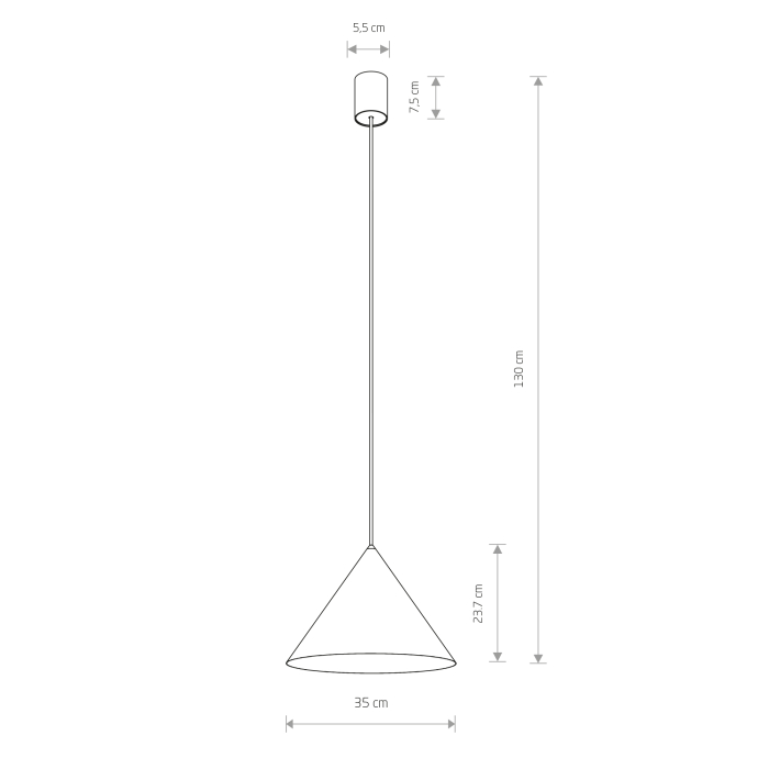 Nowodvorski ZENITH M Sufitowa Wisząca Max moc 35W GU10  Biały 8002