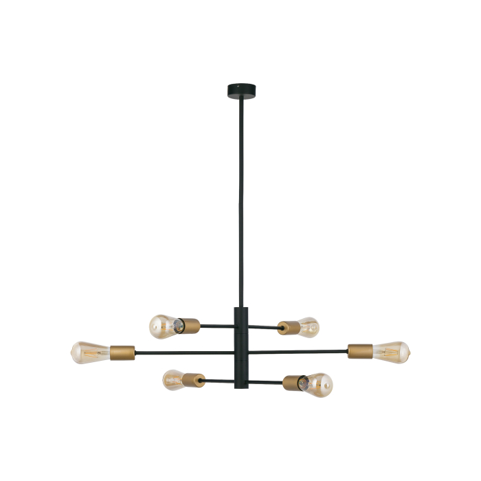 Nowodvorski ROTOR Sufitowa Wisząca Max moc 6x60W E27  Czarny 7937