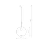 Nowodvorski SPHERE XL Sufitowa Wisząca Max moc 40W E27  Transparentny 7846