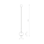 Nowodvorski SPHERE S Sufitowa Wisząca Max moc 10W G9  Transparentny 7847