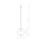 Nowodvorski SPHERE L Sufitowa Wisząca Max moc 40W E27  Transparentny 7850
