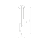 Nowodvorski BATON Sufitowa Wisząca Max moc 10W only LED E27  Czarny 7856
