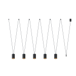 Nowodvorski MORE TONE Sufitowa Wisząca Max moc 10W only LED GU10  Czarny 7817